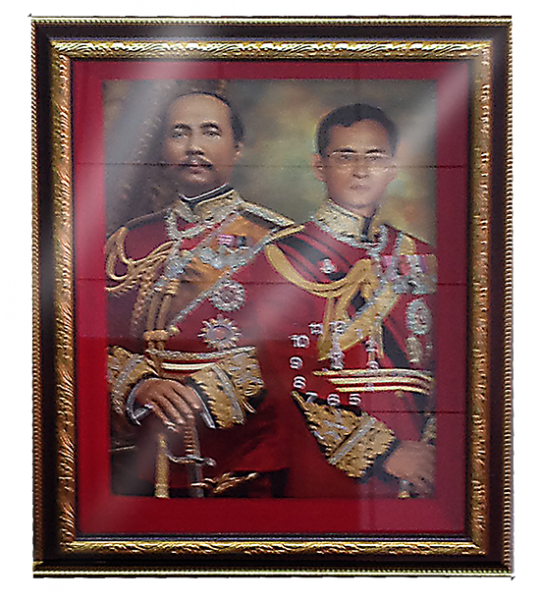 นาฬิกาพระบรมฉายาลักษณ์ รัชกาลที่ 5 คู่ รัชกาลที่ 9 ใช้เป็นของตกแต่งบ้าน ของที่ระลึก